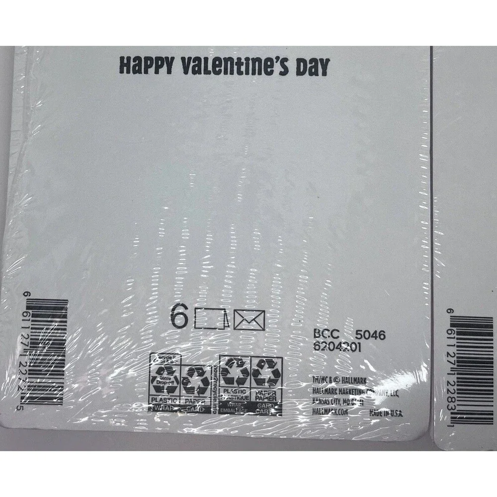 Hallmark Valentine's Day Greeting Cards 6 Pack Hearts Folded with Envelopes